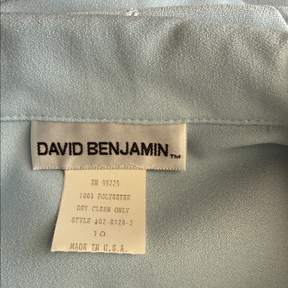 David Benjamin Light Blue Embroidered Women's Skirt set.